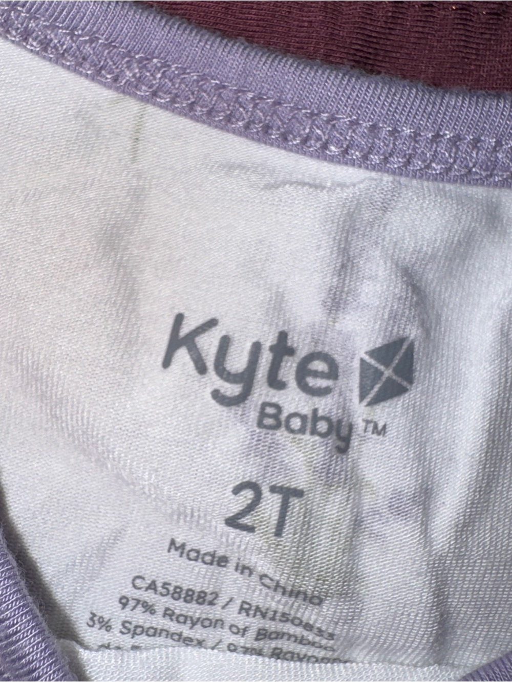 Kyte BABY White Tee with Lavender Floral Print and Purple Pocket - Picture 2 of 2